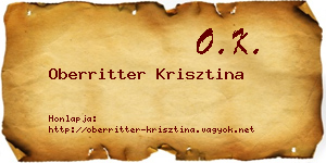 Oberritter Krisztina névjegykártya